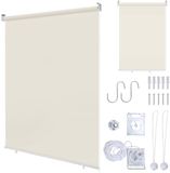 Merkloos Rolgordijn Verduisterend 100x140cm Beige
