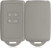 kwmobile autosleutelhoes geschikt voor Renault 4-knops Smartkey autosleutel (alleen Keyless Go) - Siliconenhoes in grijs