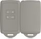 kwmobile coque de clé de voiture adaptée à la clé de voiture intelligente Renault 4 boutons (Keyless Go uniquement) - Coque en silicone gris