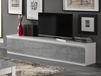 Mobistoxx ROMEO Meuble tv-hifi 4 portes marbre/blanc