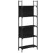 VidaXL Boekenkast Zwart Hout Staal 155,5x24x166,5 cm
