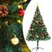 vidaXL Kunstkerstboom met verlichting en kerstballen 150 cm groen