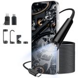 VINATO Endoscope pour smartphone, 10 m, caméra d'inspection, 1080p HD, étanche IP67, sonde 8 mm avec 8 leds, connexion directe type C (adaptateur pour iPhone/Android inclus) pour véhicules, tuyaux