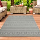 Teppichhome24 Binnen- en buitenkleed in grijstint, afmetingen: 80 x 150 cm