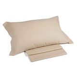 Caleffi - Dekbedovertrekset van katoen, eenkleurig, 100% katoen, effen, voor tweepersoonsbed, touw
