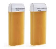 LEOFLA 2 x vetoplosbare wasroller voor ontharing, roll-on honing smaak