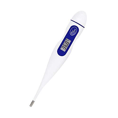 AVO+ Persoonlijke digitale thermometer, gemakkelijk te gebruiken thermometer voor volwassenen, kinderen, baby's en senioren, temperatuurcontrole met alarm op hoge en lage temperatuur, wit