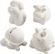 Creativ Company CC Money Box, H: 7-10 cm, white, 4 pc/ 1 pack