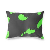 BonaMaison Neon Groen-Rook Decoratieve Kussensloop, Kussenhoezen Bank, Decoratieve Kussenhoesjes, Kussensloop; Sofa, Slaapkamer, Kantoor, Auto 35x50 Cm - Ontworpen en vervaardigd in Turkije