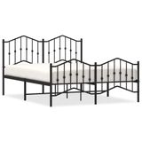 vidaXL Cadre de lit Métal Noir 135x190 cm