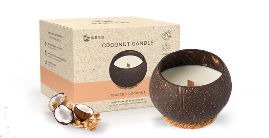 Namture Kokosnoot Kaars – Toasted Coconut Geur - 50 Branduren - Vier Geuren - 300 ml Kokosnoot Wax – Duurzaam Cadeau