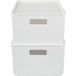 W5 Boîtes de rangement avec couvercle 11 L - 2 pièces