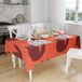 Bonamaison Tafelkleed, Anti-Mold, Sneldrogend, Waterdicht, 100% Polyester Tafellaken, Oranje Bordeaux, 140 x 160 Cm