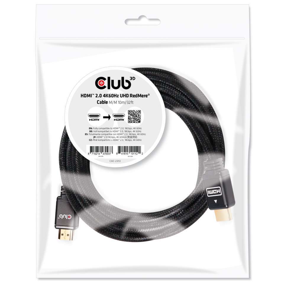 Club 3D HDMI 2.0 4K60Hz RedMere Kabel 10 meter