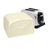 RITZ Polyester/Katoen Gewatteerde Twee Slice Broodrooster Apparaat Cover, Stof en Vingerafdruk Bescherming, Machine Wasbaar, Natuurlijk