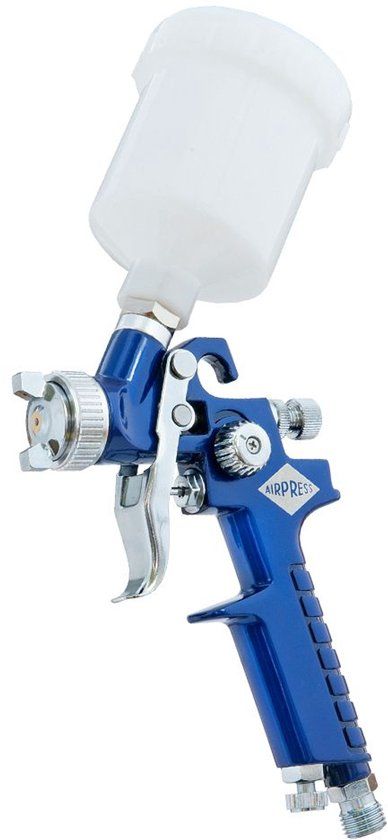 Airpress Mini Verfspuit HVLP 2 bar 1 mm nozzle 125 ml beker