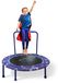 Trampoline Mini trampoline de fitness pliable 38 pouces Avec barre d'appui réglable et housse de protection