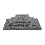 Vandyck Nevada Gris Acier Tapis de bain incl. Sac à linge 70x140