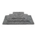 Vandyck Nevada Gris Acier Tapis de bain incl. Sac à linge 70x140