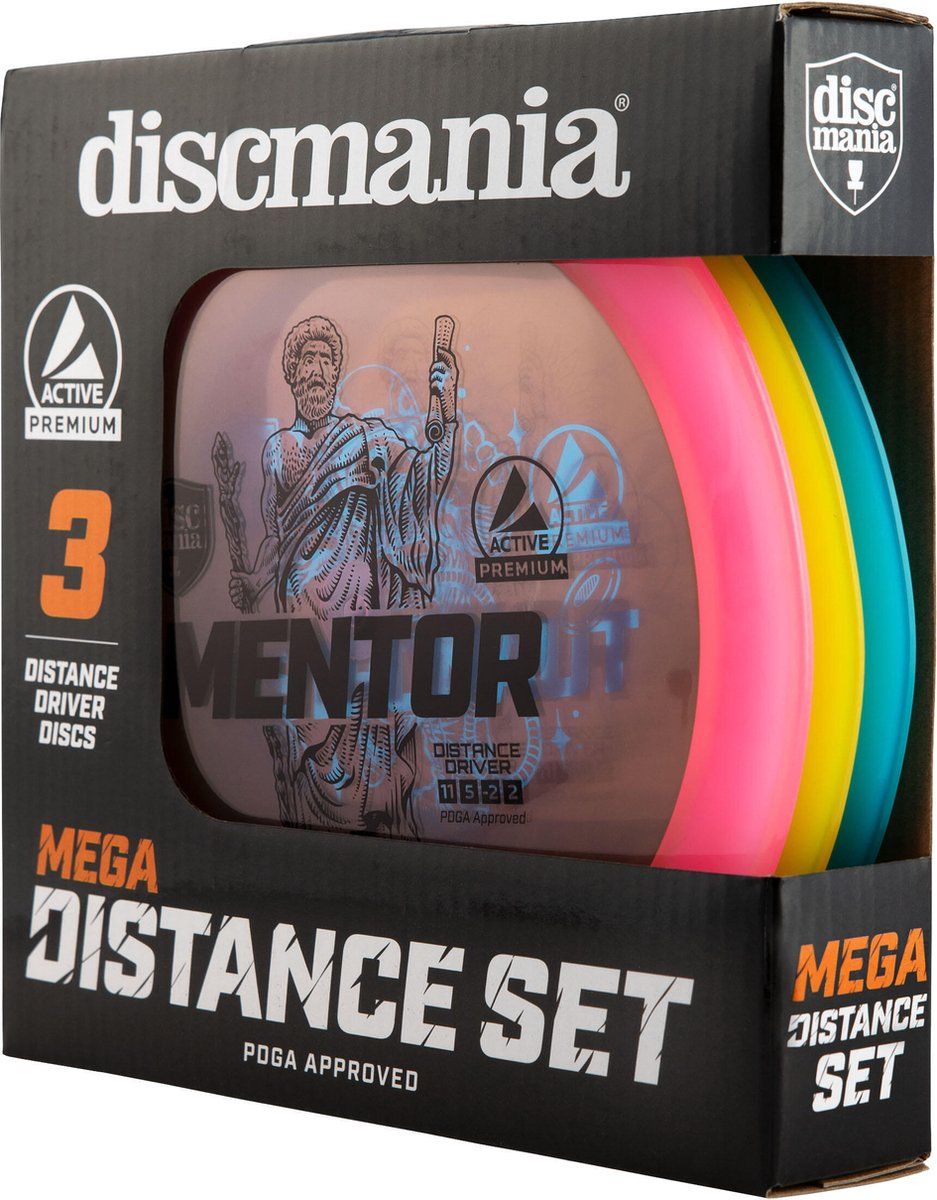 Discmania Mega Distance Disc Golfset - 3 Long Distance Discs - Discgolf