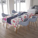 Bonamaison Tafelkleed, Anti-Mold, Sneldrogend, Waterdicht, 100% Polyester Tafellaken, Willekeurig patroon, 140 x 200 Cm - Ontworpen en Vervaardigd in Turkije