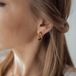 Hey Happiness Dubbel Hoepel Oorbellen Dames – Roestvrij Staal 18K Verguld – Modern Design - Goud
