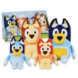 Moose Toys BLUEY - Heeler Familie Knuffelset - Bluey, Bingo, Bandit & Chilli - Pluche knuffels