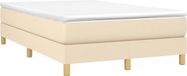 vidaXL Boxspring met matras stof crèmekleurig 120x190 cm