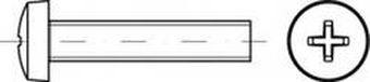 TOOLCRAFT TO-5430966 Boulons de culasse M4 16 mm Phillips ISO 7046 Acier zingué électrolytiquement 200 pièce(s)