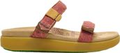 Satorisan Kae Linen Platte Sandalen Vrouwen Smoky Pink Cuir et lin Taille 40
