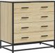 vidaXL Ladekast Sonoma eiken 70x41x70 cm bewerkt hout