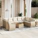 Maison Exclusive - Ensemble de meubles de jardin 10 pièces avec canapé et coussins, beige, en polyrotin