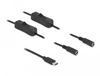 DeLOCK 86800 USB Type-C naar 2x DC 5.5 x 2.1 mm splitterkabel Zwart 1m