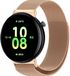 Wigento Honor Vervangingsarmband van metaal (roestvrij staal) in Milanese mesh-stijl voor de Honor Watch Fit, met magnetische sluiting, in rosé goud
