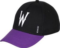 KARACTERMANIA Wednesday Kinderpet - Zwart/Paars - Katoen - Unisex Kinderen