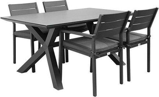 Venosa Barolo Diningset - 4-persoons - Antraciet - Aluminium