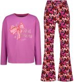 Vingino Weike Pyjama Meisjes Lange Mouw Gebloemd Katoen/Elastaan Fiery Red 158/164