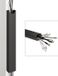 Magnetische Desktronic Magnetische Kabelgoot Voor Bureau - 37x5x2,5cm - Staal - Zwart