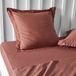 TODAY Essential Set van 2 kussenslopen, 63 x 63 cm, 100% katoen, effen, terracotta