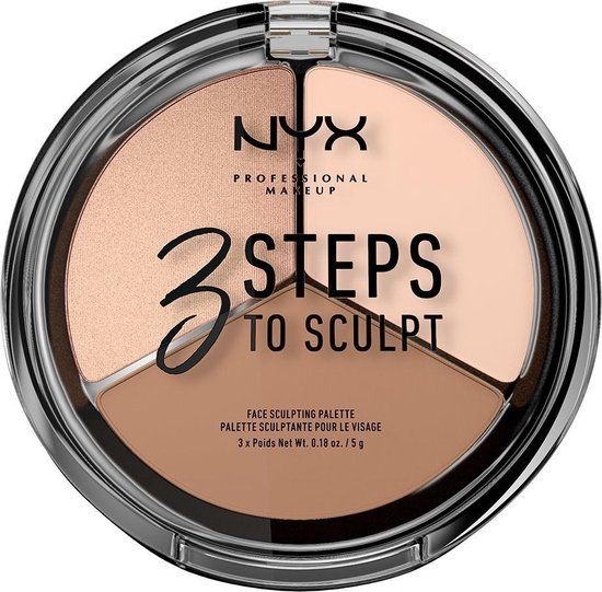 NYX Professional Makeup 3 Steps To Sculpt - Fair - Contour & Highlight Palette