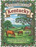 Kentucky State Coloring Book for Adults and Teens