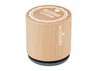Stempel Hout en rubber stempel, diameter 33 x 30 mm