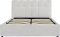 Vente-unique Bed met opbergruimte stof wit 140 x 190 cm