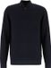 OLYMP Casual modern fit half zip trui katoen - korte rits - marine blauw
