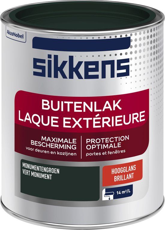 Sikkens Buitenlak Hoogglans - Monumentengroen - 750 ML
