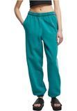 Urban Classics - High Waist Stone Washed Dames joggingbroek - S - Blauw