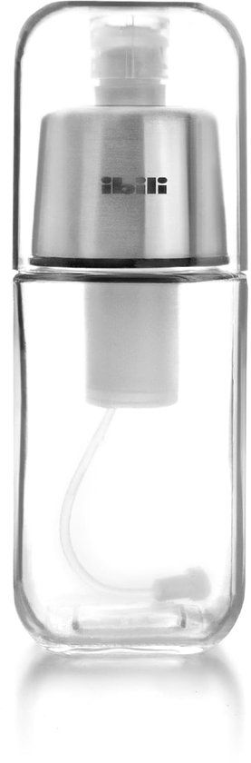 Ibili Oliedispenser, pompspray, 180 ml, glazen container, ideaal voor airfryer en gezond koken