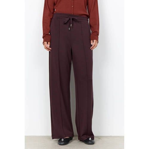 Soyaconcept high waist wide leg broek - donkerpaars