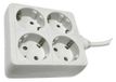 Base carrée avec 4 prises - 16 A - Économique - Idéal pour connecter plusieurs appareils électriques
