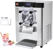 VEVOR Commerciële IJsmachine, 12 L/u Enkele Smaak IJsmachine voor op het aanrecht voor Hard Serve, 4,5 L RVS Cilinder, LED-paneel, Automatische voorkoeling met reiniging